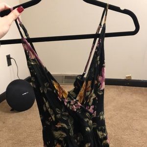 American Eagle floral jumpsuit